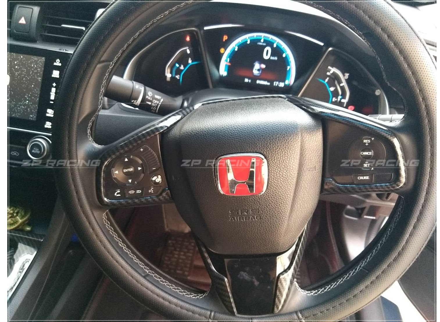 คิ้วแต่งพวงมาลัย 3 ชิ้น CIVIC FC ปี 2016-2022