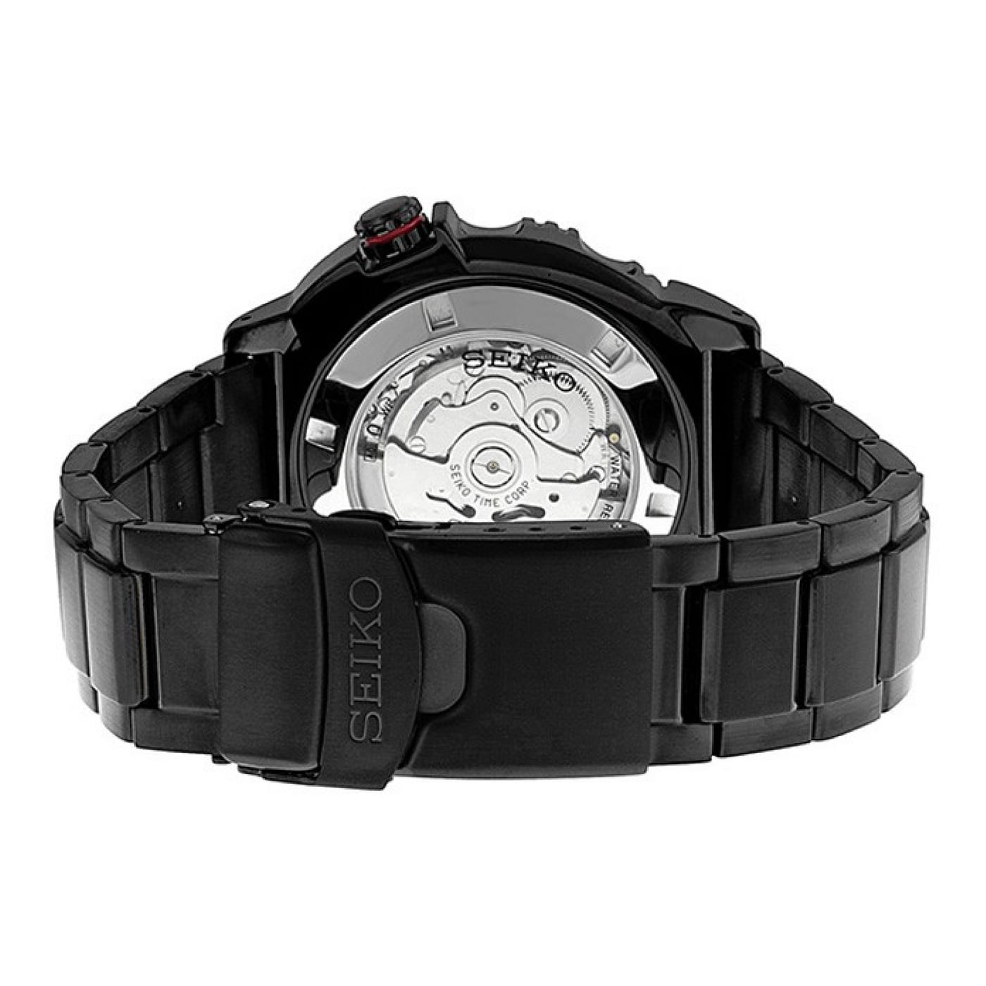 นาฬิกาผู้ชาย หน้ากลมดำ Superior สายเหล็กรมดำ รุ่น SRP447