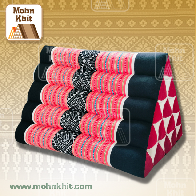 หมอนสามเหลี่ยมโบราณ ขนาด15ช่องเดี่ยวฝ้ายแท้ 55x40x40 cm //Ancient Pillow Thai progenitor rows kapok 100%Traditional Floor Cushion.