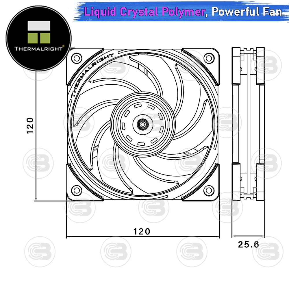 [CoolBlasterThai] Thermalright TL-B12 EXTREM LCP Fan Case (size 120 mm.) ประกัน 5 ปี