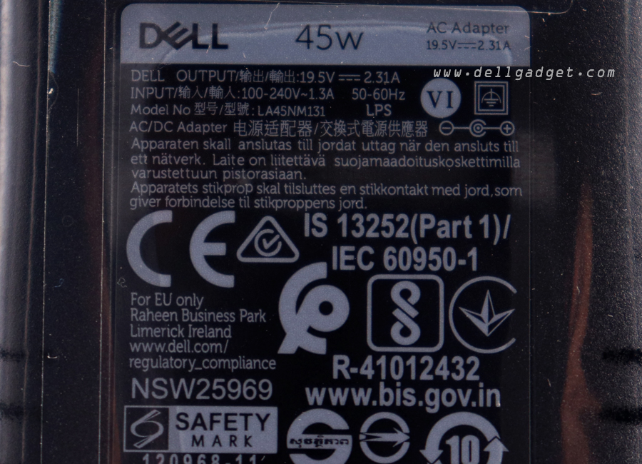 Adapter Dell Latitude 7212 Tablet 45W สายชาร์จ Dell 7212 45W แท้ รับประกันศูนย์ Dell Thailand ราคาไม่แพง