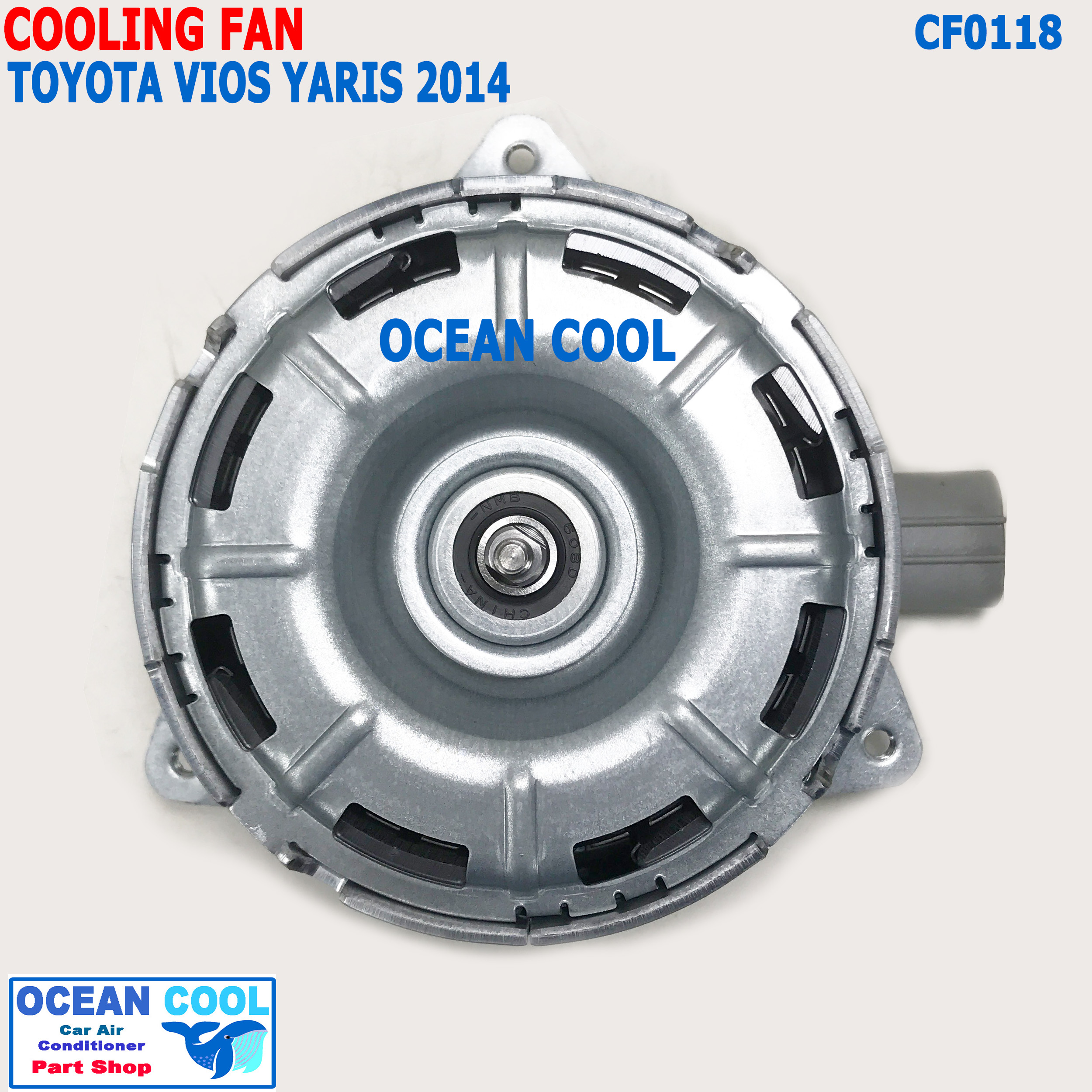 มอเตอร์ พัดลมหม้อน้ำ โตโยต้า วีออส ยาริส 2014 CF0118 Denso AC268000-8170 เบอร์ M MOTOR COOLING FAN TOYOTA NEW VIOS YARIS มอเตอร์ ระบายความร้อน