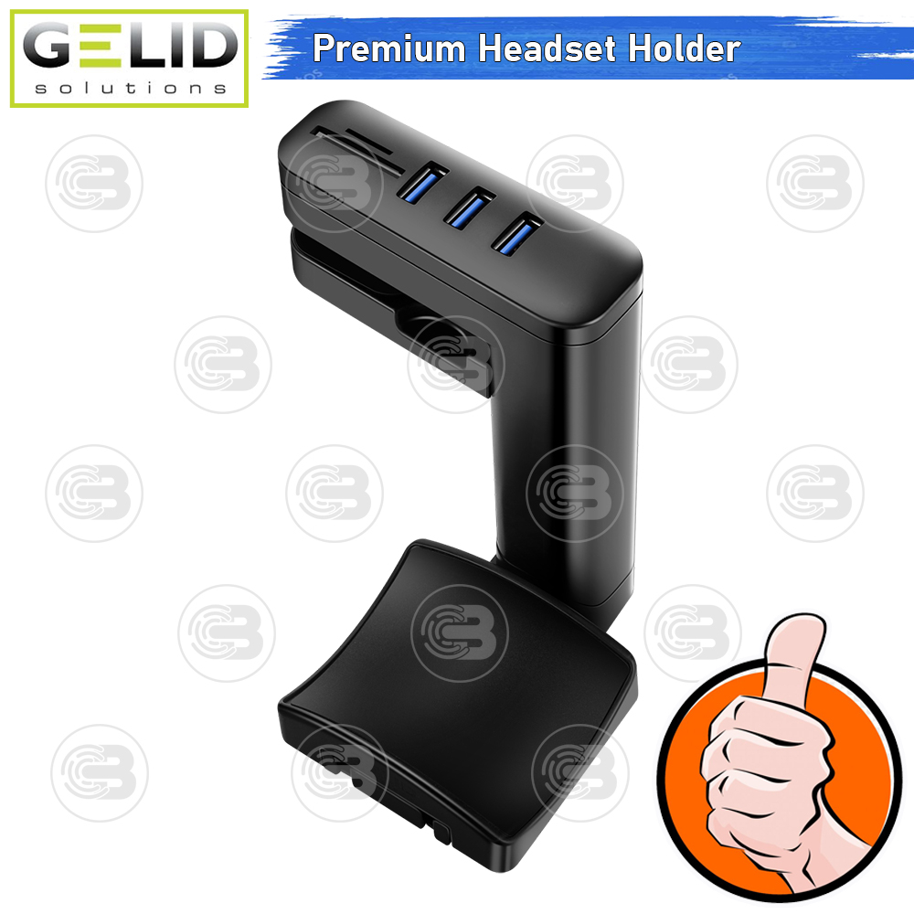 [CoolBlasterThai] GELID NEXUS PC Headset Holder With USB Hub and TF/SD