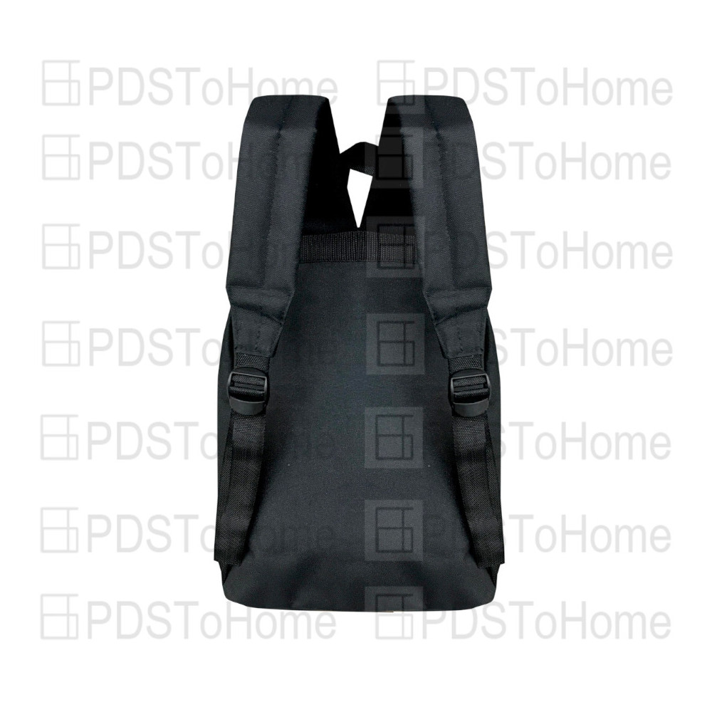 กระเป๋า นักเรียน อนุบาล ประถมต้น เป้ สะพายหลัง สีดำล้วน ขนาด 15 นิ้ว