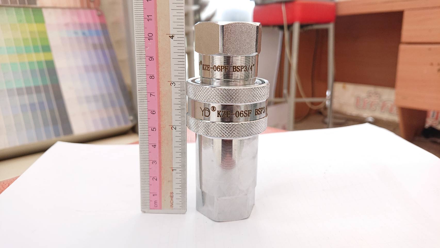 ข้อต่อน้ำมันไฮดรอลิค 3/4" Coupling/Coupler ข้อต่อสวมเร็ว ชุด(ผู้+เมีย) สำหรับต่อน้ำมันไฮดรอลิก #340679