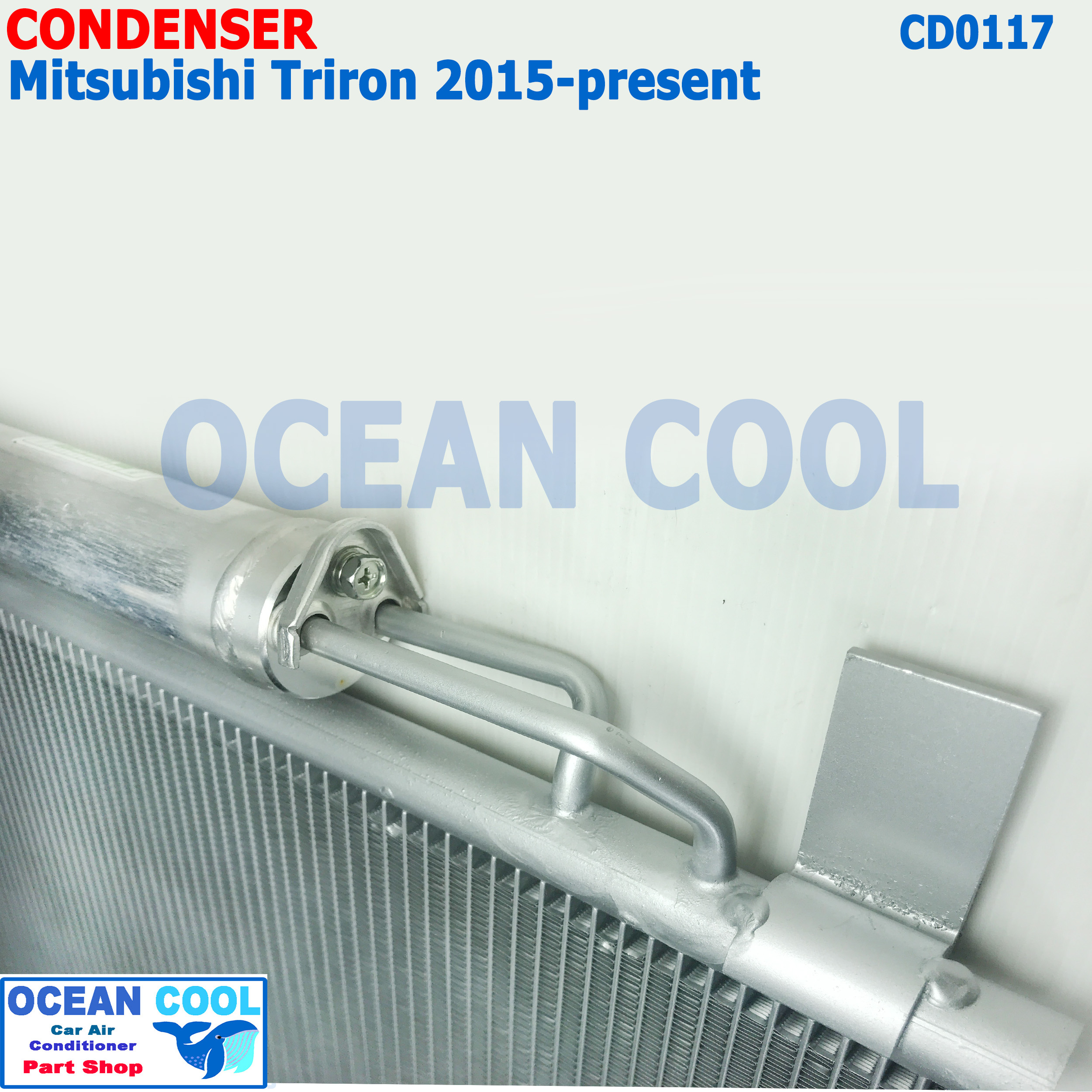 แผงแอร์ มิตซูบิชิ ไทรทัน 2015 - 2021 CD0117 Condenser For Mitsubishi Triton รังผึ้งแอร์ มิตซู แผงรังผึ้ง Mitsu แผงคอยล์ร้อน แถมไดเออร์