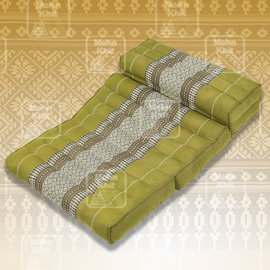 เบาะหมอนขิด 3 พับ,เบาะนั่งสมาธิพับได้ 54x76x12cm //Foldable Meditation Floor Seat 2 in 1 Set Meditation Pillow