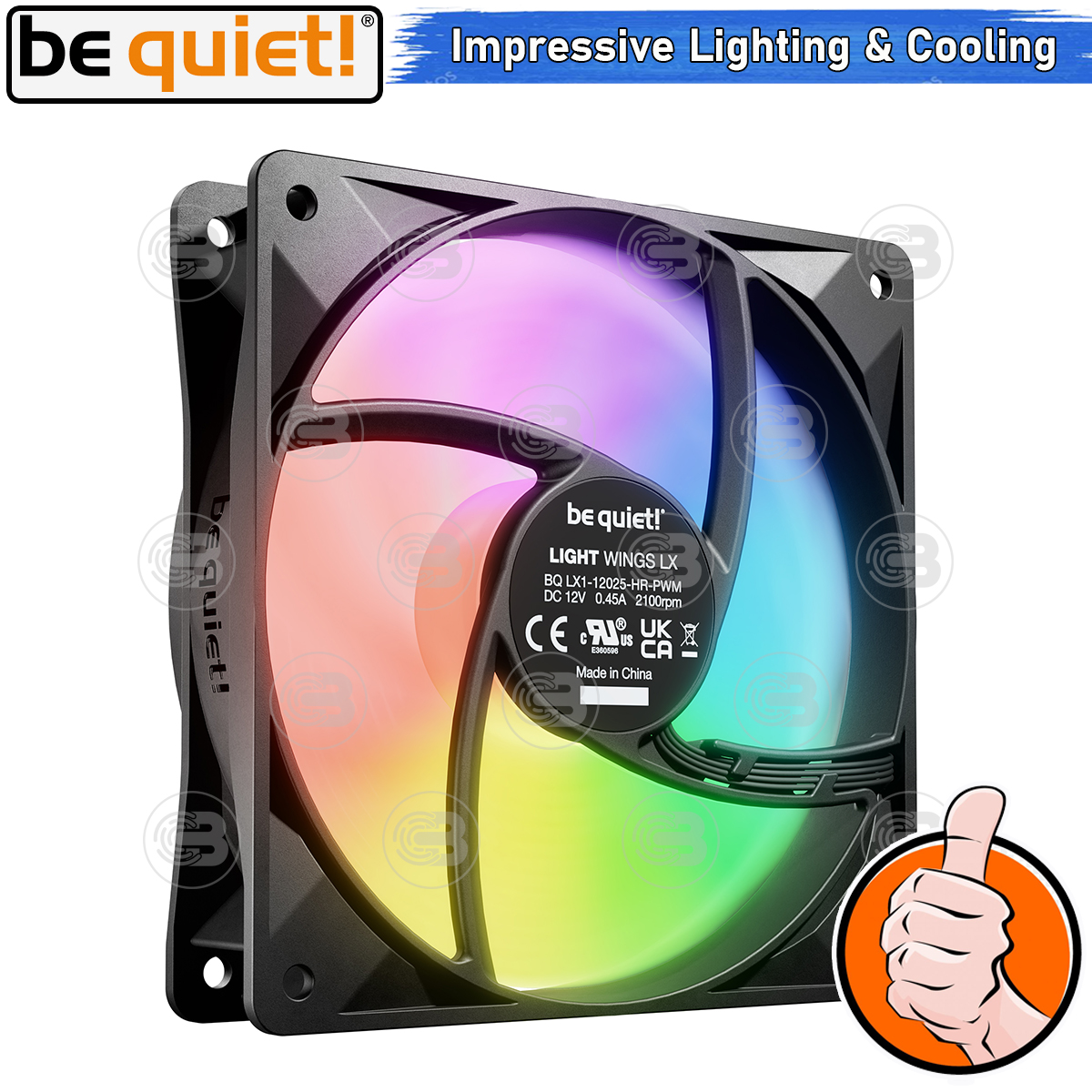 [CoolBlasterThai] Be Quiet Light Wings LX 120 PWM high-speed PC Fan Case (BL123) ประกัน 3 ปี