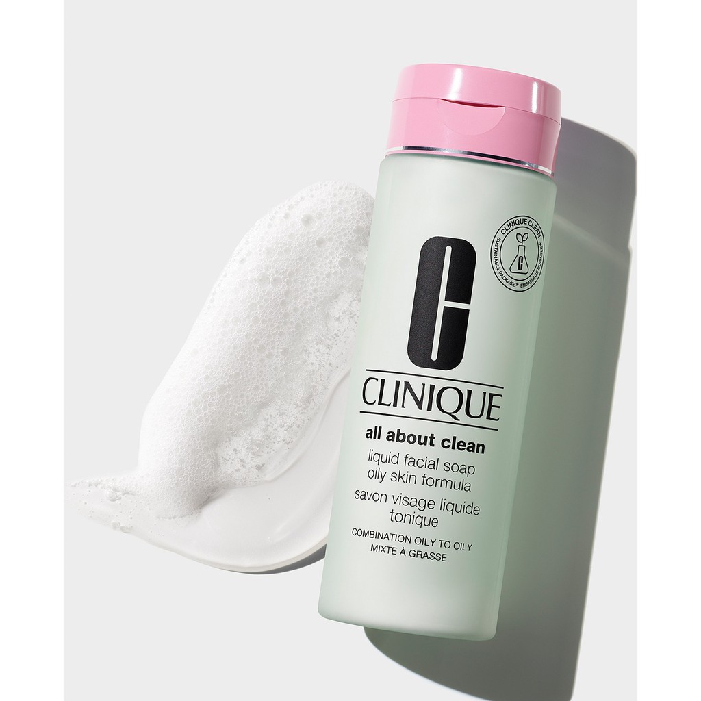 Clinique All About Clean Liquid Facial Soap 200ml. เจลล้างหน้าสูตรอ่อนโยน (1ขวด)
