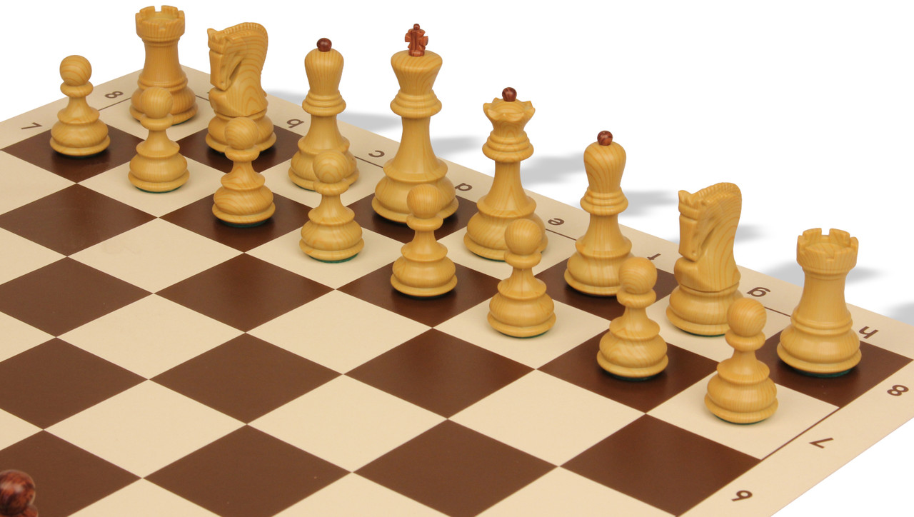 ชุดหมากรุกสากล German Knight Series Chess Set - Zagreb Wood Grain