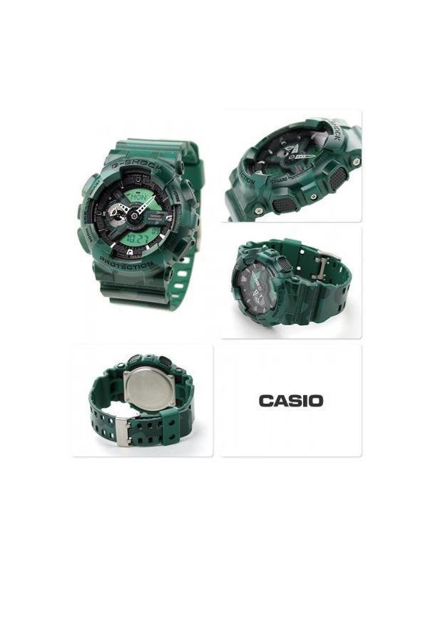 Casio G-Shock นาฬิกาข้อมือผู้ชาย สายเรซิ่น รุ่น GA-110CM-3AER - Green