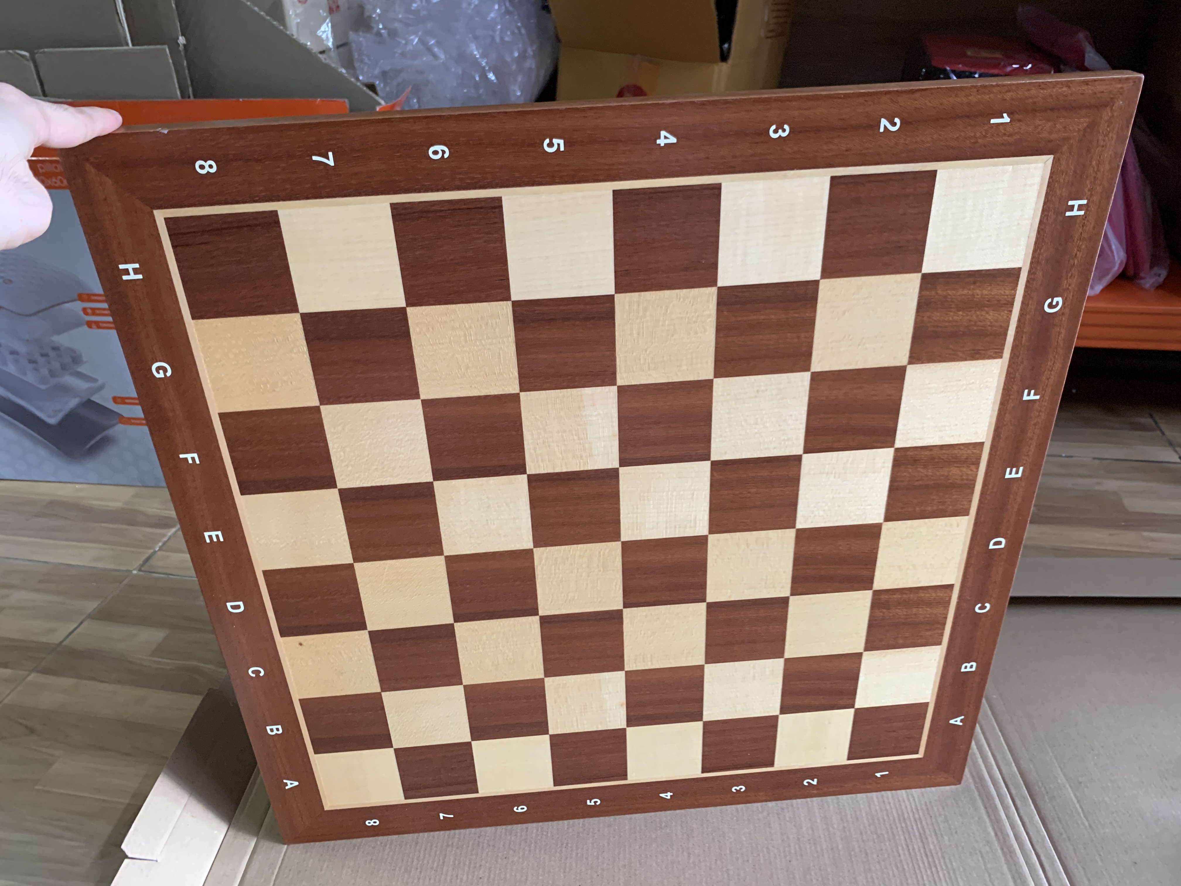 20" Mahogany & Maple Wooden Chess Board กระดานหมากรุกสากลไม้Mahogany