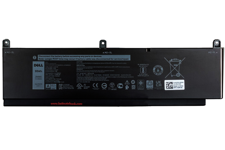 แบตเตอรี่ โน๊ตบุ๊ค Dell Precision 7760 95Whr 6Cell ของแท้ Battery Notebook ราคา พิเศษ รับประกันศูนย์ Dell Thailand