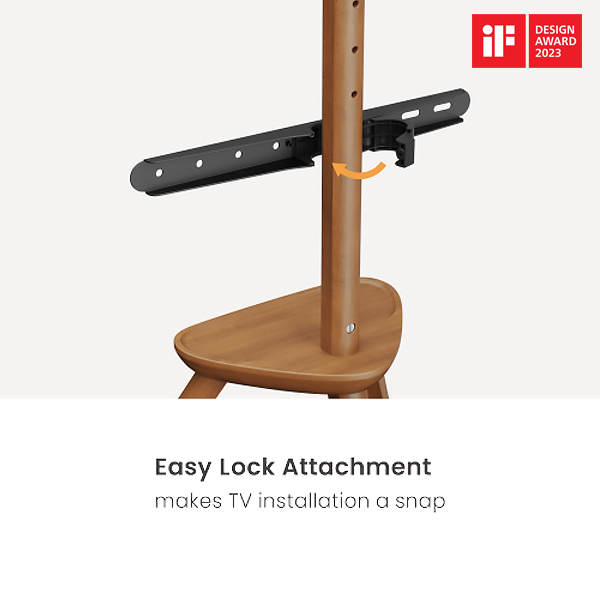 BARK ขาตั้งทีวีไม้จริง (Solid Wood) เกรดพรีเมี่ยม สำหรับทีวีขนาด 45"-65" Max VESA 400x400mm., Weight Capacity 40kg. (*ไม่รวมทีวี)