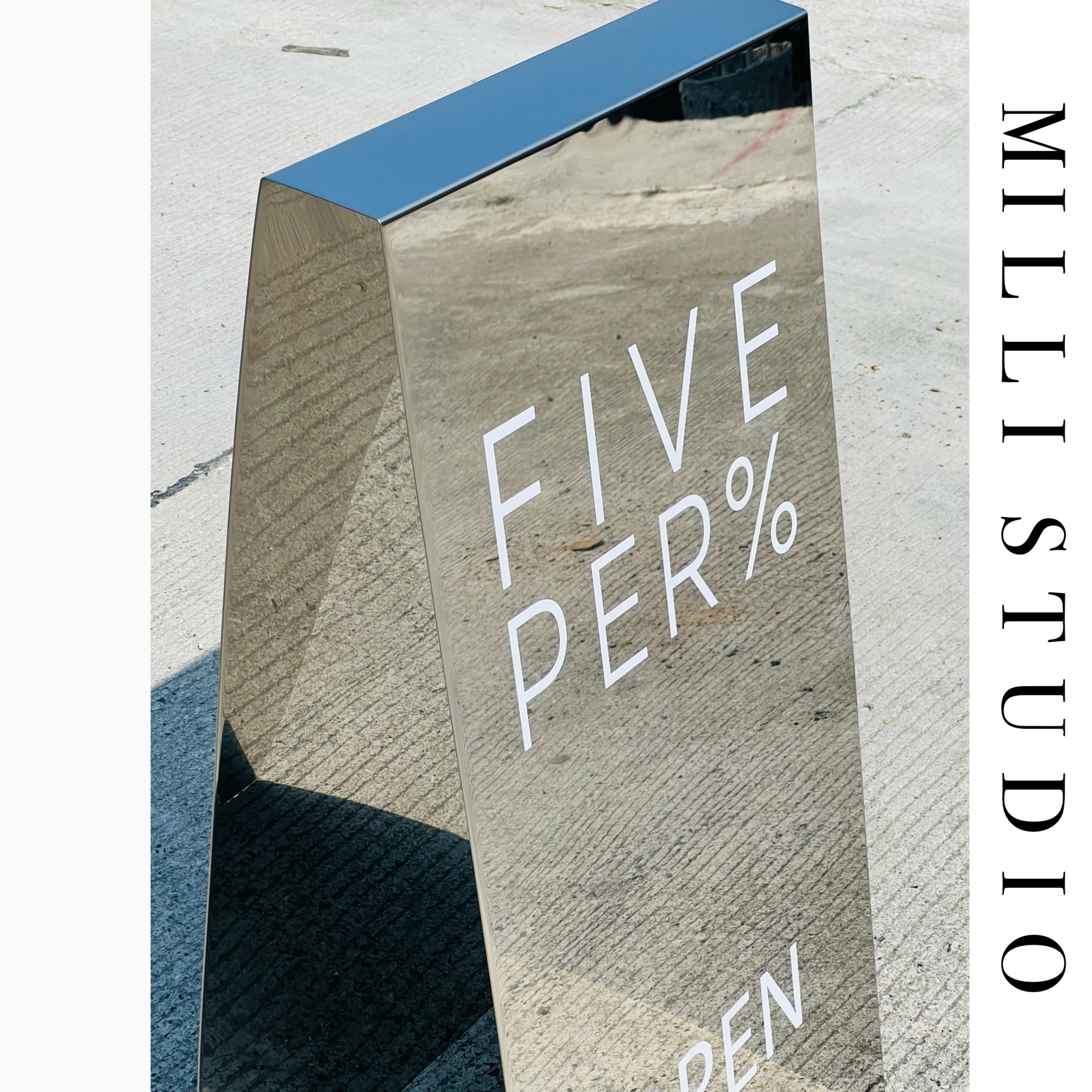 ป้ายสแตนเลสตั้งพื้น