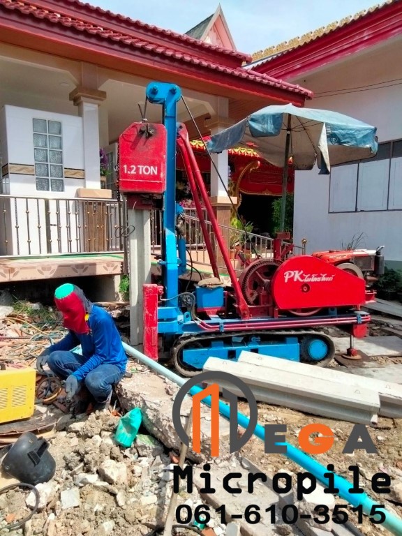 ตอกเสาเข็มไมโครไพล์ I 22 หน้างาน วัดบัวผัน