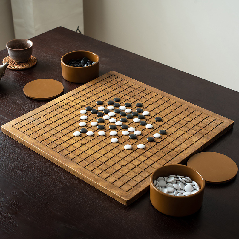 ชุดหมากล้อมไม้ Solid Wood