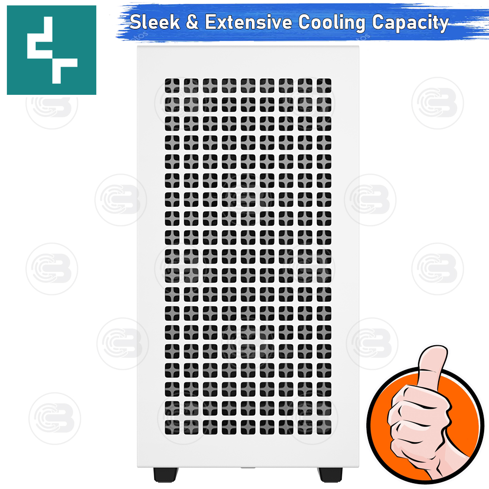 [CoolBlasterThai] DEEPCOOL CH370 WH Micro-ATX High-Airflow PC Case WHITE ประกัน 1 ปี