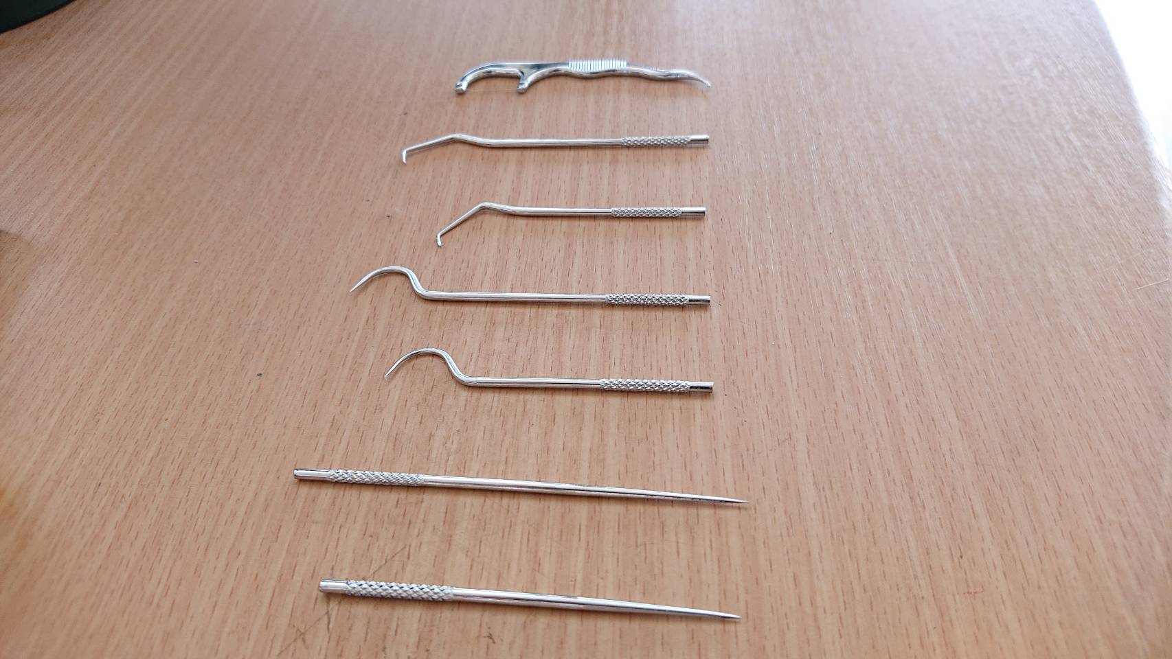 ไม้จิ้มฟัน สแตนเลสเกรด 304 ชุด7ชิ้น ทำความสะอาดช่องปากฟัน ไหมขัดฟันแบบพกพา ไม้จิ้มฟัน #304159