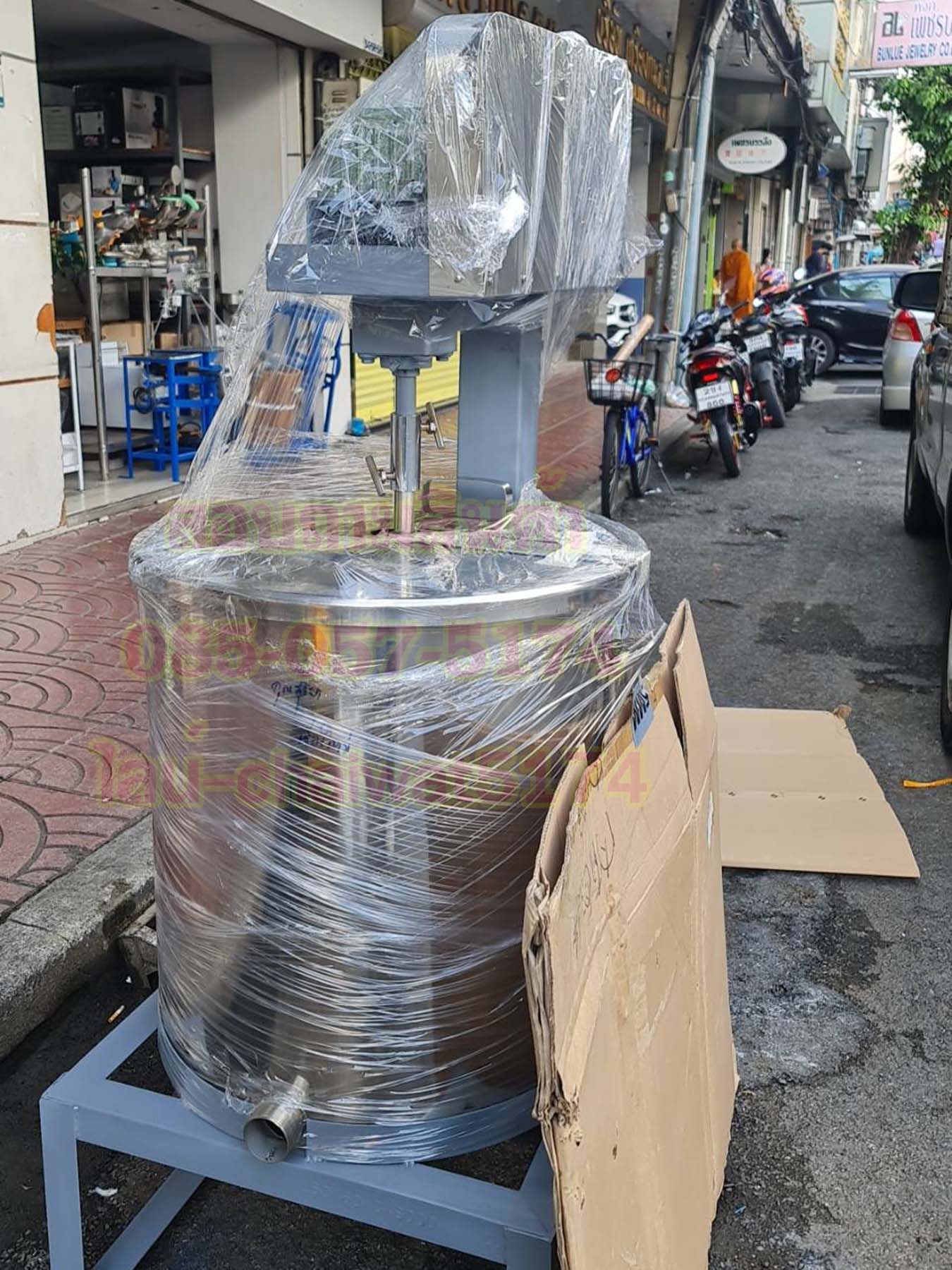 เครื่องผสมของเหลว100ลิตรใช้ไฟฟ้า