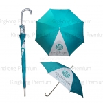 ร่มสั่งทำผลิตสลับสี ขาว-เขียวอมฟ้า