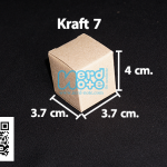 กล่องกระดาษคราฟ กว้าง 3.7 ซม. x ยาว 3.7 ซม. x สูง 4 ซม.