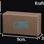 กล่องกระดาษคราฟ ขนาด กว้าง 5 ซม. x สูง 9 ซม. x หนา 3 ซม.