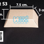 กล่องกระดาษคราฟ ขนาด กว้าง 5.3 ซม. x ยาว 7.5 ซม. x สูง 3 ซม.