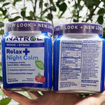 Natrol Relax+ Night Calm Daily Stress Relief Gummies Raspberry (เมลาโทนิน 3mg.) บรรจุ 50 ชิ้น