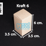 กล่องกระดาษคราฟ กว้าง 3.5 ซม. x ยาว 3.5 ซม. xสูง 6 ซม.