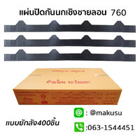 แผ่นปิดกันนกเชิงชาย ลอน 760 แบบยกลัง มีทั้งหมด 400 ชิ้น
