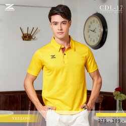 CADENZA CDL-17 คาเดนซ่า ลิขสิทธิ์แท้100% เสื้อโปโล เสื้อโปโลสปอร์ต สีเหลือง YL