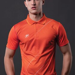 PEGAN POLO SPORT เสื้อโปโล โปโลสปอร์ต พิมพ์ลาย รหัส 16-23063 สีส้ม