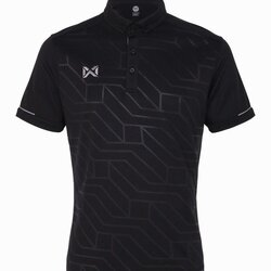 WARRIX (วอริกซ์) VIVIDUS POLO ลิขสิทธิ์แท้ 100% เสื้อโปโลสปอร์ต สีดำ