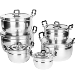 หม้อชุดอลูมิเนียม ตรา จระเข้