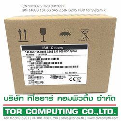 NEW, IBM 90Y8926, 90Y8927, 90Y8930, 00FN457, 00FN459 [TorCompTH Thailand - ขาย จำหน่าย ราคา] IBM 146GB 15K 6G SAS 2.5IN SFF G2HS HDD