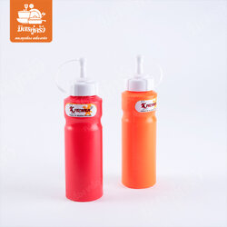 ขวดซอสบีบ (คัทช็อพ) No.9040 ขวดส้ม+แดง 280 ml.