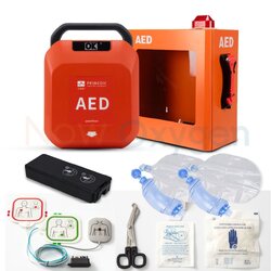 เครื่องกระตุกหัวใจด้วยไฟฟ้าแบบอัตโนมัติ (AED) Yuwell รุ่น HeartSave YA8 (shock อัตโนมัติ) + ตู้เก็บ + ฟรีชุดช่วยหายใจมือบีบ ambu bag