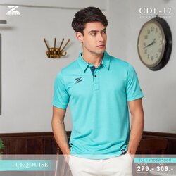 CADENZA CDL-17 คาเดนซ่า ลิขสิทธิ์แท้100% เสื้อโปโล เสื้อโปโลสปอร์ต สีเทอควอยช์ TQ
