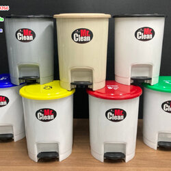 ถังขยะเท้าเหยียบ พลาสติก ทรงกลม 12 ลิตร