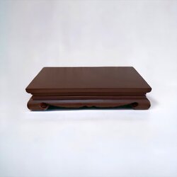 โต๊ะยอดแบบขาโค้ง สีน้ำตาล