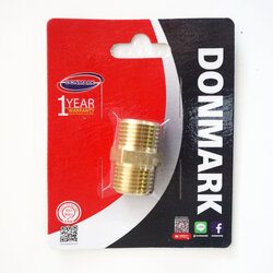 15744 นิปเปิ้ลทองเหลือง(ผ/ผ) 1/2" DONMARK (NP224-2 M/M)