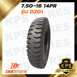 7.50-16 14PR ยี่ห้อ Deestone รุ่น 201 ยางรถบรรทุกผ้าใบ