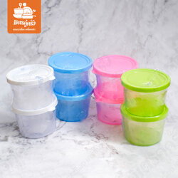 กระปุกลายดอกไม้ (PS) แพ็คคู่ FK-2000