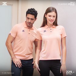 CADANZA เสื้อโปโลสปอร์ต เสื้อโปโล เสื้อคอปก CDL-11 LOR สีไลน์ออเรนช์