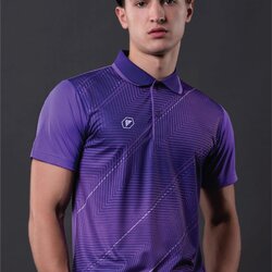 PEGAN POLO SPORT เสื้อโปโล โปโลสปอร์ต พิมพ์ลาย รหัส 16-23063 สีม่วง