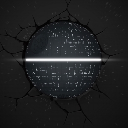 3D Wall Light โคมไฟทะลุผนัง Death Star l - Star Wars