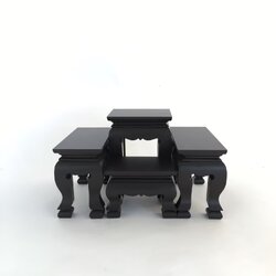 โต๊ะหมู่ชุดเล็ก หมู่ 4 หน้า 4 ด้านโอ๊ค