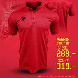 POLO SPORT VERSUS VA6605 เสื้อโปโลสปอร์ต โปโลสปอร์ต แดง