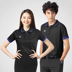 CADANZA CDL-3 POLO SPORT เสื้อโปโลสปอร์ต เสื้อคอกปก เสื้อยูนิฟอร์ม สีดำ